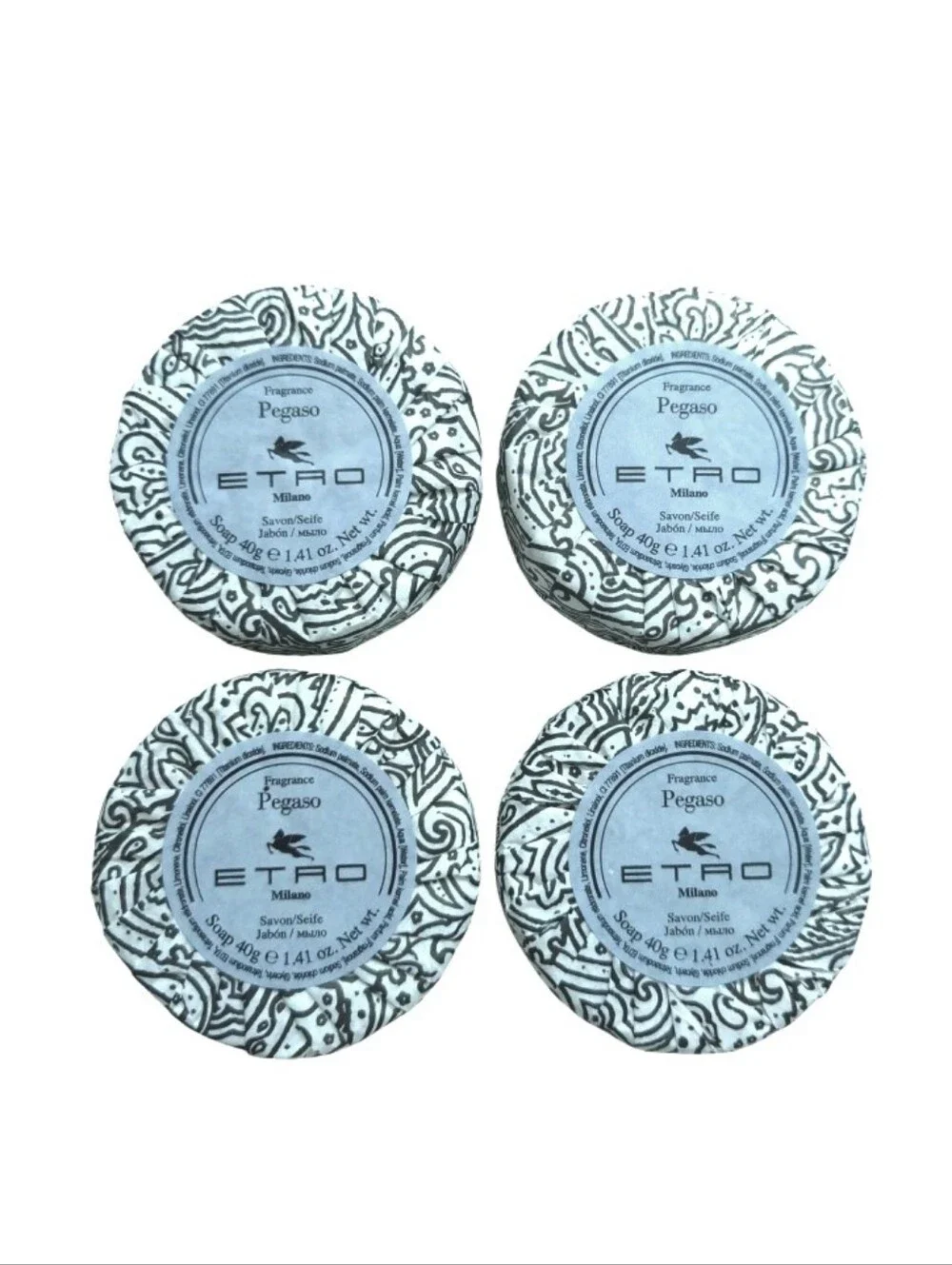 ETRO Pegaso Hand Body Soap Set Of 4 New